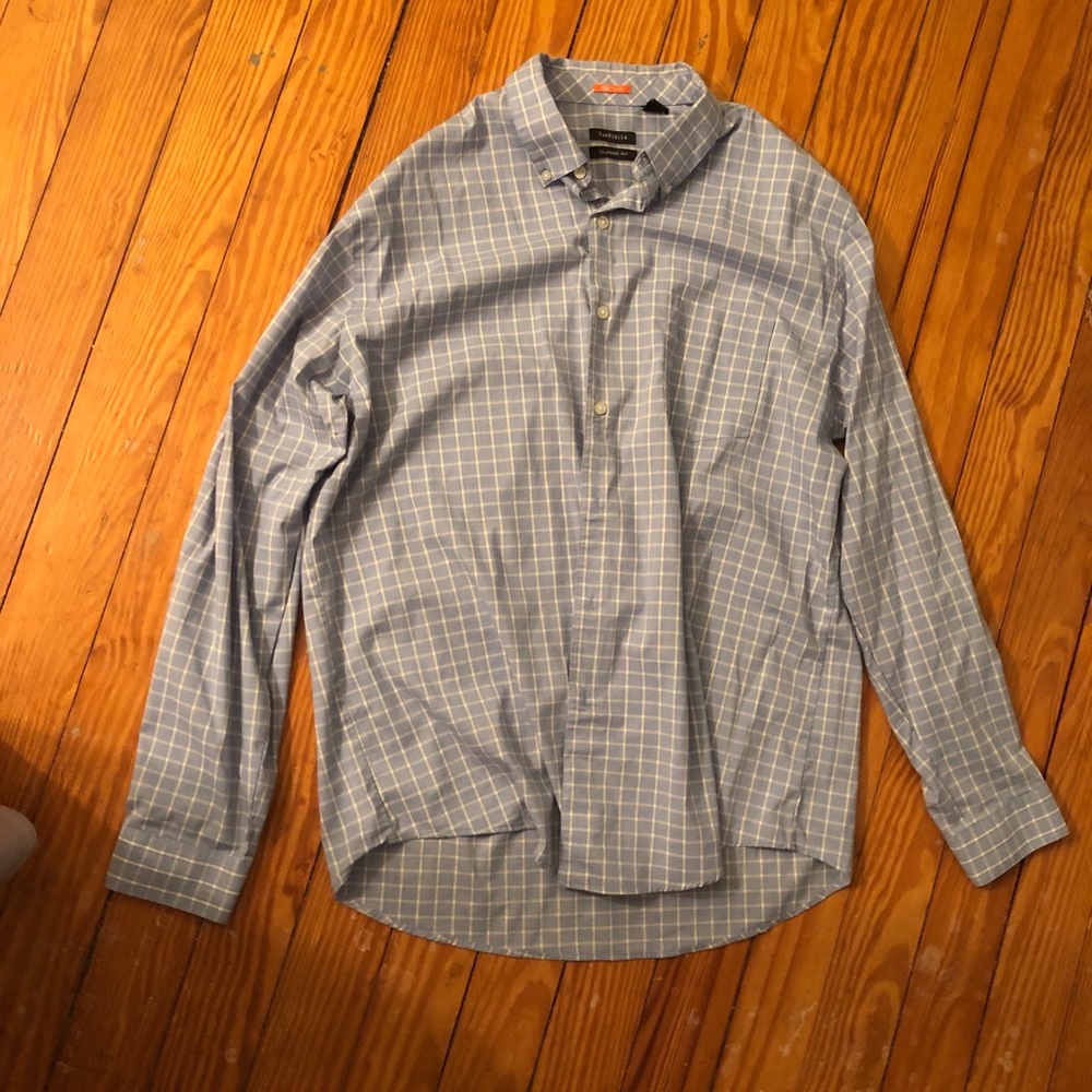 Blue button down